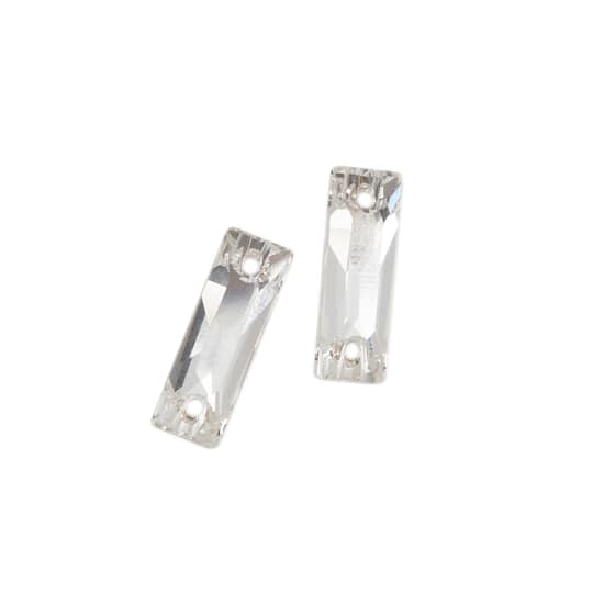 6 Packs: 2 ct. (12 total) 18mm Baguette Sew-On Austrian Crystals by Bead Landing